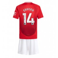 Camiseta Manchester United Christian Eriksen #14 Primera Equipación para niños 2024-25 manga corta (+ pantalones cortos)